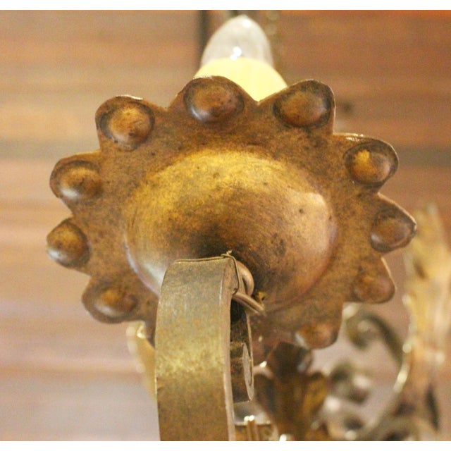Late 19th Century French Iron 8-Light Chandelier For Sale In Raleigh - Image 6 of 11