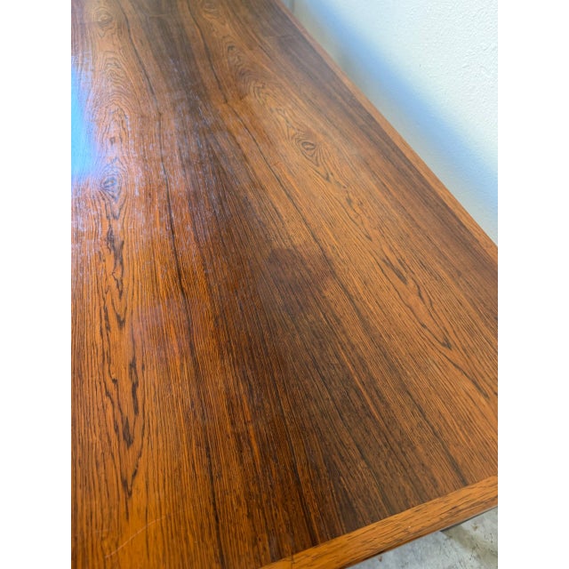 Large Vintage Danish Rosewood Coffee Table – Mid Century Modern Scandinavian Rectangular Cocktail Table For Sale - Image 10 of 10