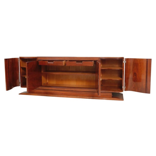 Brown Jules Leleu Attributed Art Deco French Sideboard For Sale - Image 8 of 13