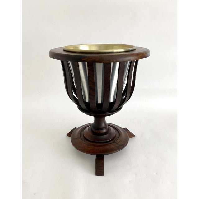 Late 19th Century 19th C Dutch Oak Turned Ice Bucket Jardiniere For Sale - Image 5 of 12