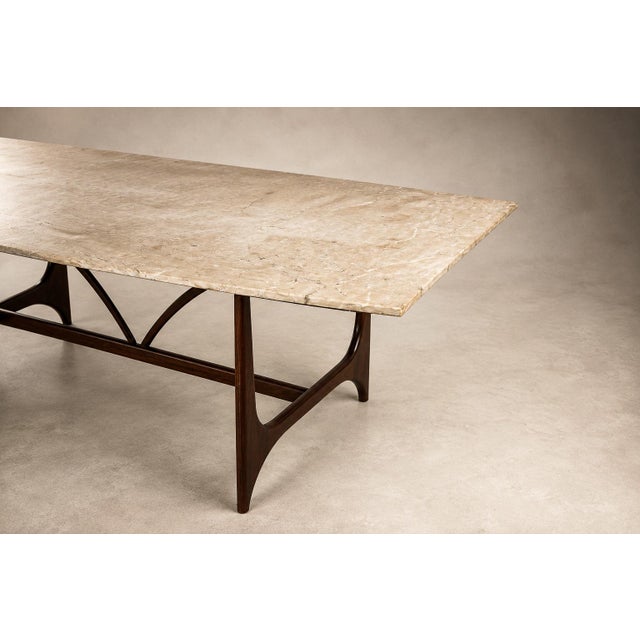 Brasilia Dining Table in Brazilian Rosewood & Marble, Brazil, C. 1965 For Sale - Image 17 of 18