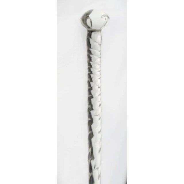 Very cool Mad Men era 6 piece martini set with platinum trim. Includes pitcher, 4 roly poly glasses and 1 swirled glass...