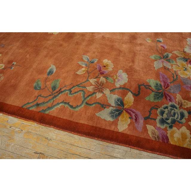 Red 1920s Chinese Art Deco Carpet ( 8' X 9' 6" - 245 X 290 CM ) For Sale - Image 8 of 12
