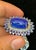 Blue Bochic “Orient” Natural Diamond & Tanzanite Cocktail Ring Set 18K Gold & Silver For Sale - Image 8 of 12