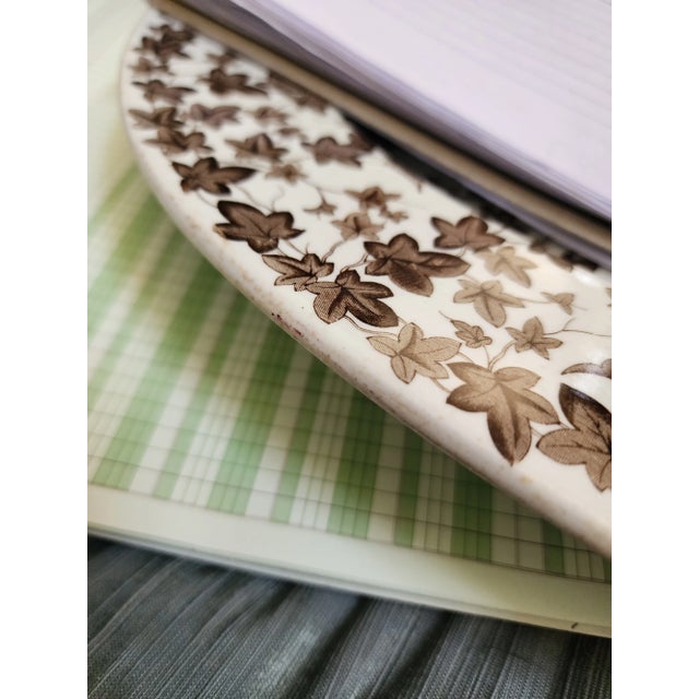 Antique Royal Worcester Brown Ivy Meat Platter For Sale - Image 9 of 9