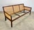 Mid Century Danish Modern Rosewood, Cane & Leather Sofa Attributed to Bernt Petersen For Sale - Image 11 of 12