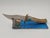 Signed Travis Palmer Bocephus Custom Bowie Knife Stag Turquoise Stand For Sale - Image 9 of 10