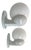 Bauhaus Porcelain and Glass Wall Lamps, 1930s, Set of 2 For Sale