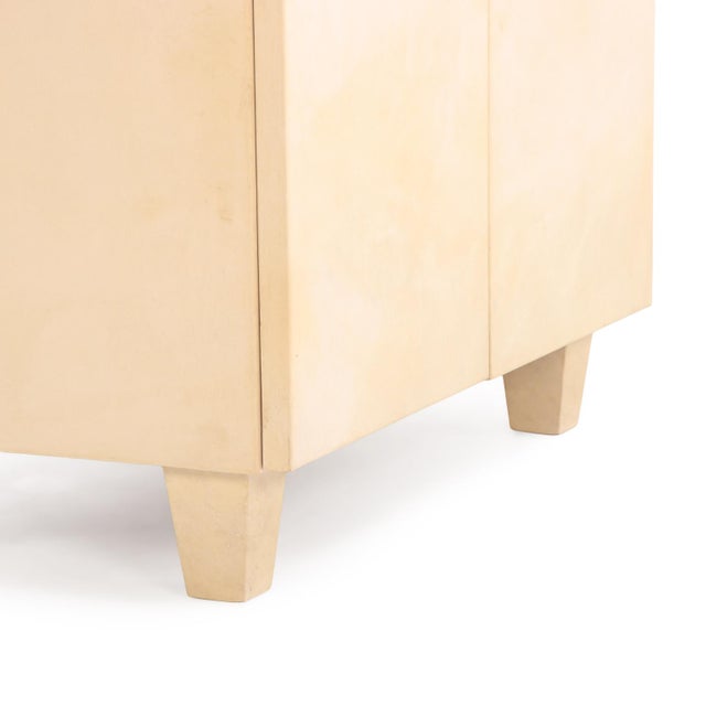 1950s Mid-Century Two Door Parchment Cabinet, C. 1950 For Sale - Image 5 of 7