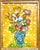 Abstract "Golden Flowers" Oil Painting For Sale - Image 3 of 5