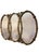 Glass Vintage Oval Ornate Triple Hollywood Regency Triptych Glamour Wall Mirror For Sale - Image 7 of 10