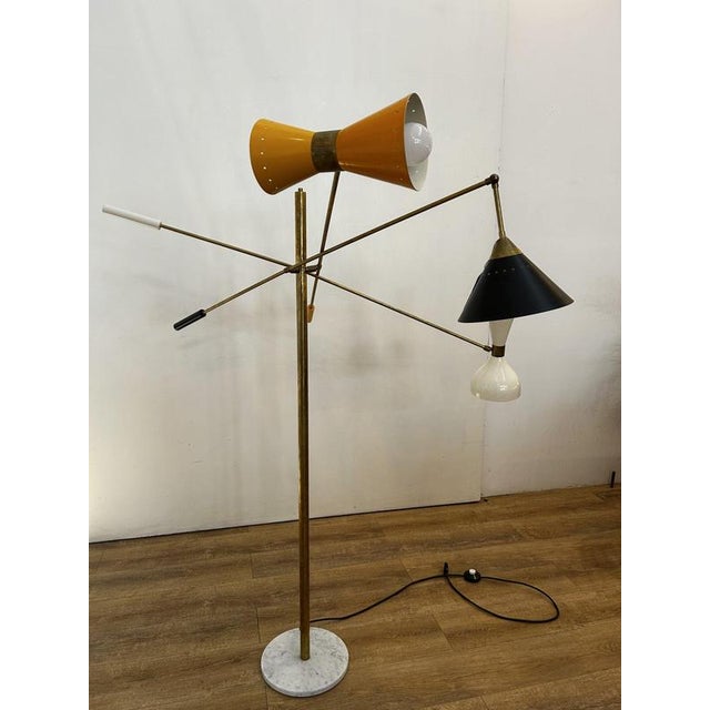 Metal Italian Adjustable Metal Floor Lamp, 1970s For Sale - Image 7 of 7