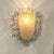 Frosted Amber Glass and Wrought Iron Wall Sconces with Metal Frames, Set of 2 For Sale - Image 3 of 18