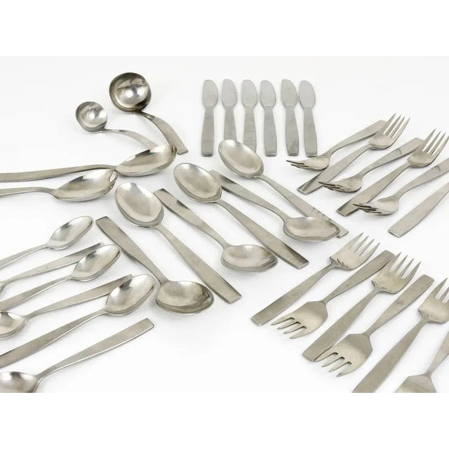 Austrian 2050 Six Persons Flatware Cutlery by Helmut Alder for Amboss, 1950s, Set of 34 For Sale - Image 6 of 9