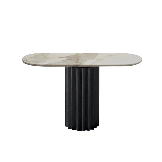 Not Yet Made - Made To Order Gold Calacatta and Cast Blackened Bronze Doris Console Table by Fred & Juul For Sale - Image 5 of 5