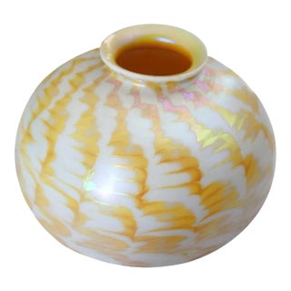 American Art Glass Harp Lamp Shade For Sale