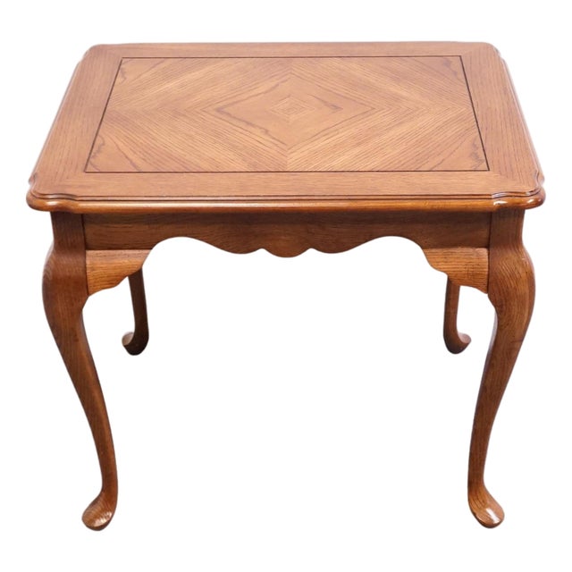 Altavista Lane Bookmatched Walnut Country French 27x21" Accent End Table 10938-05 For Sale