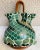 Green 2000s Glass Mosaic Art on Southwestern Pottery Wedding Vase Lizard and River For Sale - Image 8 of 9