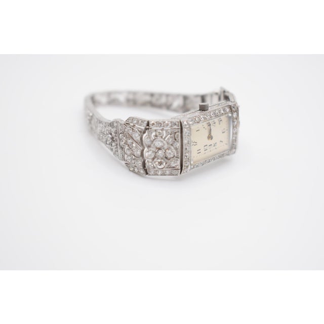 Silver Mid 20th Century Diamond Wrist Watch For Sale - Image 8 of 15