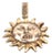 Sergio Bustamante Sterling Silver & Gilt Sun Face Pendant Limited Edition 6/99 For Sale