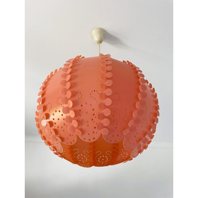 Large Danish Modern Coral Acrylic Modular Hanging Light, Ukraine, 1970s For Sale - Image 3 of 18