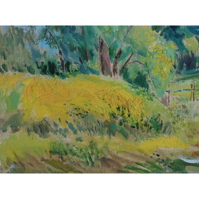 1980s Impressionism Spring Landscape Oil Painting, Ukrainian Artist, 1980s 55-76 For Sale - Image 5 of 6