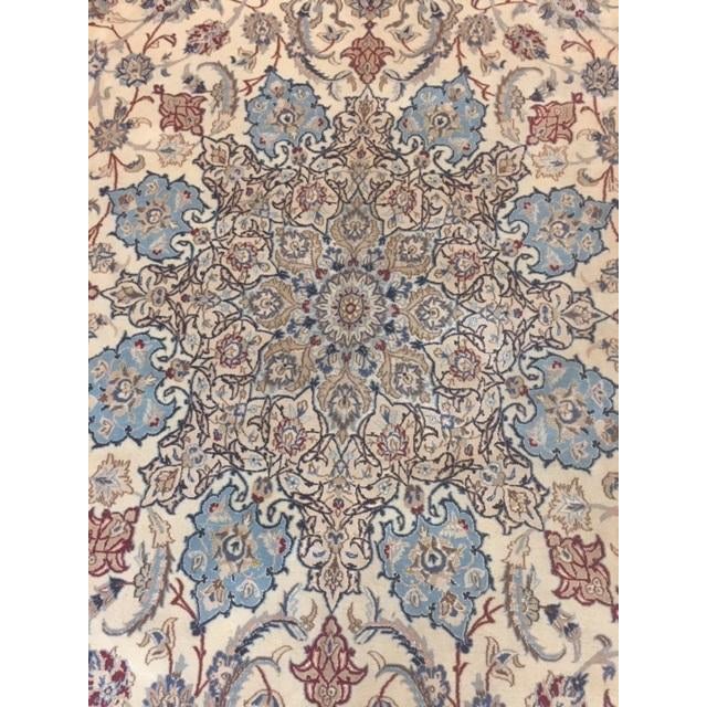Beige 1970s Persian Nain Palace Carpet, 13'9" X 20'8" For Sale - Image 8 of 10