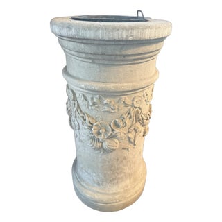 Antique Neoclassical Pedestal Planter with Original Zinc Insert, 1890s For Sale