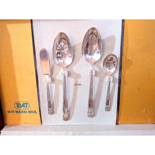 Rogers Bros. Vintage 1847 Rogers Bros. Silverplate Flatware Set - "Eternally Yours" - 52 Pieces With Original Anti-Tarnish Chest For Sale - Image 4 of 13