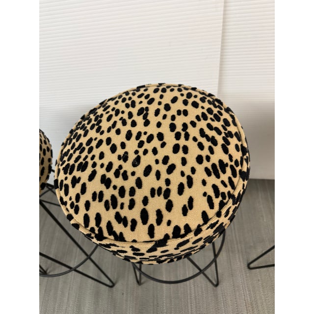 Mid 20th Century Cheetah Bar Stools. Set of Four For Sale - Image 11 of 12