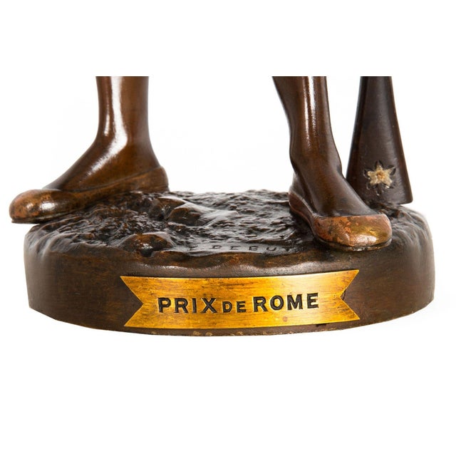 Rare French Orientalist Bronze Sculpture Arab Warrior After Jean Didier Debut For Sale - Image 9 of 12