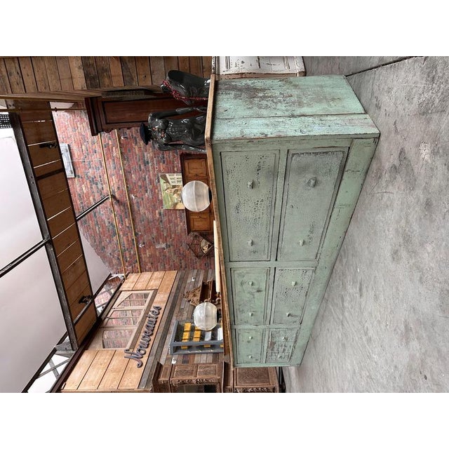 Early 20th Century Distressed Workshop Cabinet For Sale - Image 3 of 14