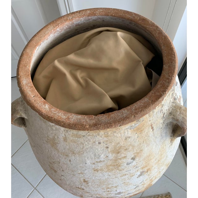 French Antique 1900s Stone Olive Jar For Sale - Image 3 of 4