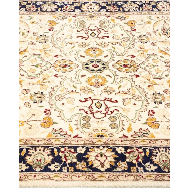 Solo Rugs Mogul, One-of-a-Kind Hand-Knotted Area Rug in Ivory, 3' 1" x 5' 4" For Sale - Image 4 of 8