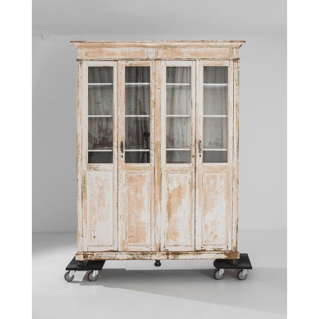 1900s French Wood Patinated Vitrine For Sale - Image 17 of 18