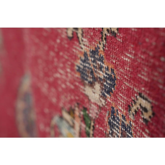 Persian 1970s Vintage Persian Handmade Wool 9x13 Red Area Rug For Sale - Image 3 of 11