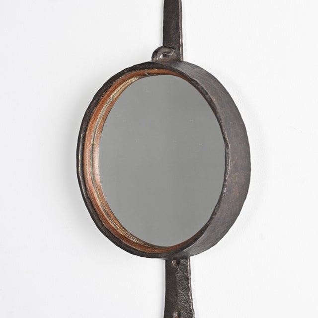 Wrought Iron Mirror by Léopold Gest, France, 1970 For Sale - Image 9 of 12