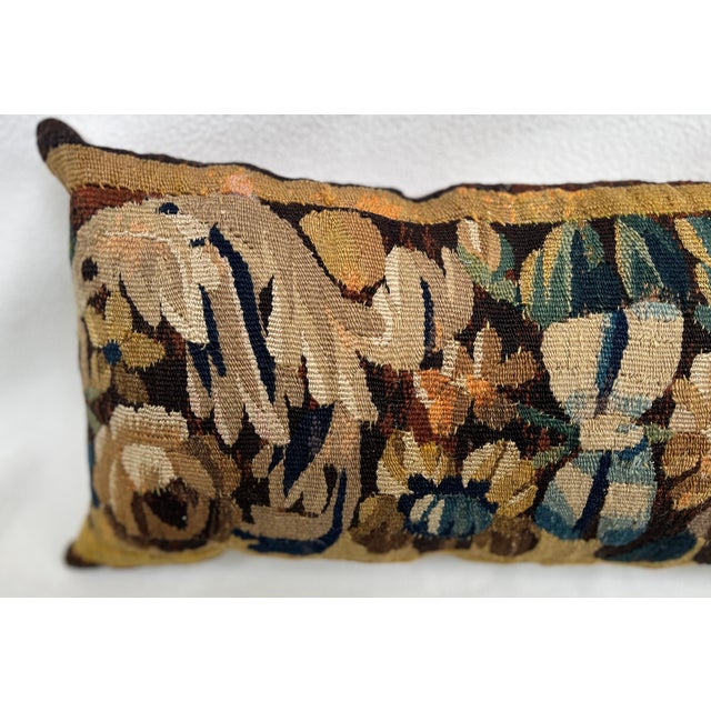 Traditional Pillow Upholstered in an Exquisite 18th-Century Tapestry For Sale - Image 3 of 7