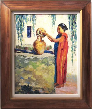 Joseph Earl Schrack, Native Woman at the Well, 1948
