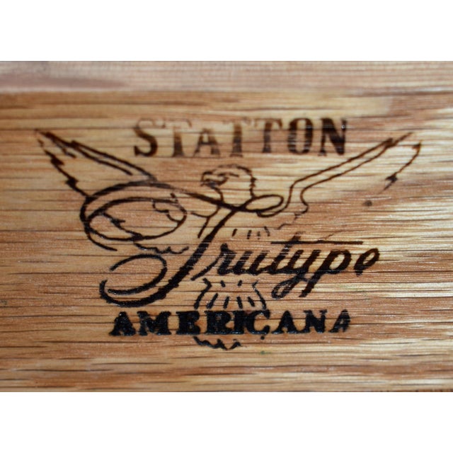 Wood Vintage Statton CherryWood Americana Style Side Table W/Drawer For Sale - Image 7 of 13