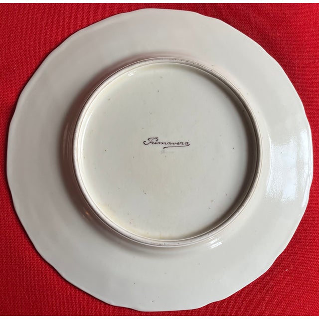 Large French Paris Porcelain Art Deco Charger Plate With Equestrian Silhouette of Horse & Rider Manner of Gio Ponti Signed Primavera For Sale - Image 4 of 6