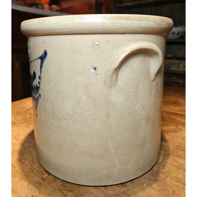 Late 19th Century Haxstun & Co. Floral Stamped 3 Gallon Crock For Sale - Image 5 of 12