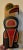 Squamish Nation carved wood and paint decorated eagle by Neil Baker. Relief carved with highly stylized detail. Leather...