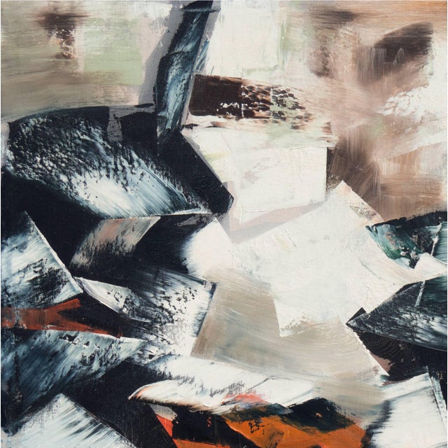 'Abstract, Ebony & Rust' by Eral Leek, 1962, San Francisco Bay Area Abstraction, Large Mid-Century Oil For Sale - Image 4 of 8