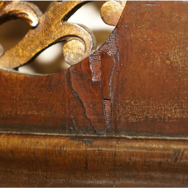 Glass 18th Century Georgian Style Mirror in Giltwood, 1880s For Sale - Image 7 of 18