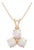 Natural Opal Pendant Necklace | Trio Gemstone Pendant | 18k Gold Plated October Birthstone Pendant For Sale