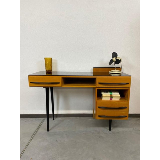 Writing Desk with Cabinet by Mojmír Požár for Up Závody Bučovice, 1960s, Set of 2 For Sale - Image 3 of 15