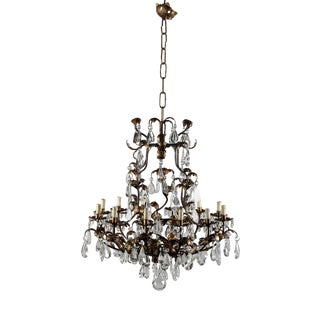 Sheet Metal and Glass chandelier For Sale