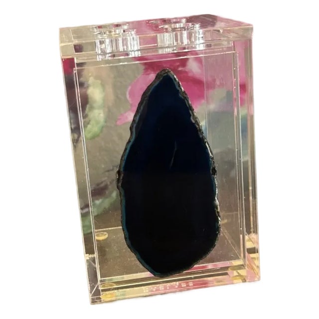 Anna New York Rablabs Blue Agate Toothbrush Holder For Sale