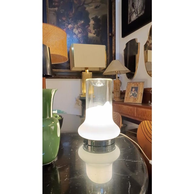 1970s Murano Glass Table Lamp by Roberto Pamio for Leucos, Italy, 1970s For Sale - Image 5 of 7